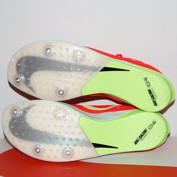 Nike ZoomX Dragonfly 2 Track Spikes Mens 6.5 Womens 8 Crimson Lime - Picture 6 of 9